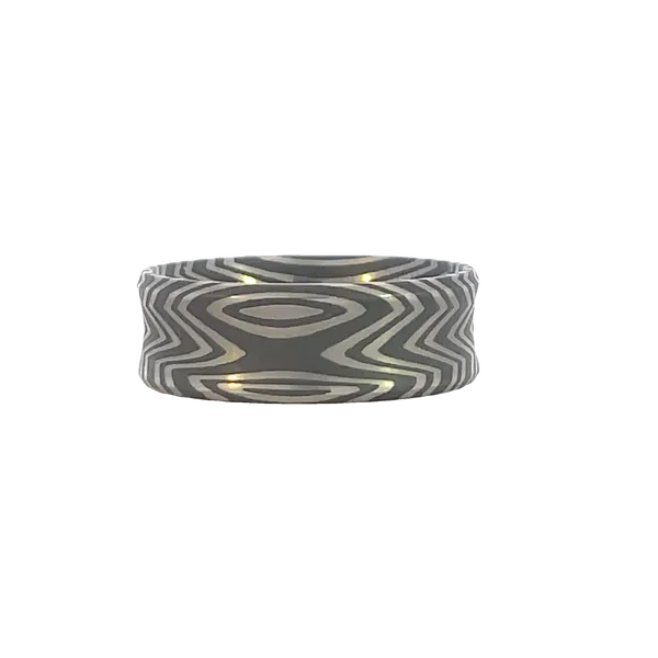 A Damascus acid finish Zebra band Image 2 Bryan Jewelry Prattville, AL