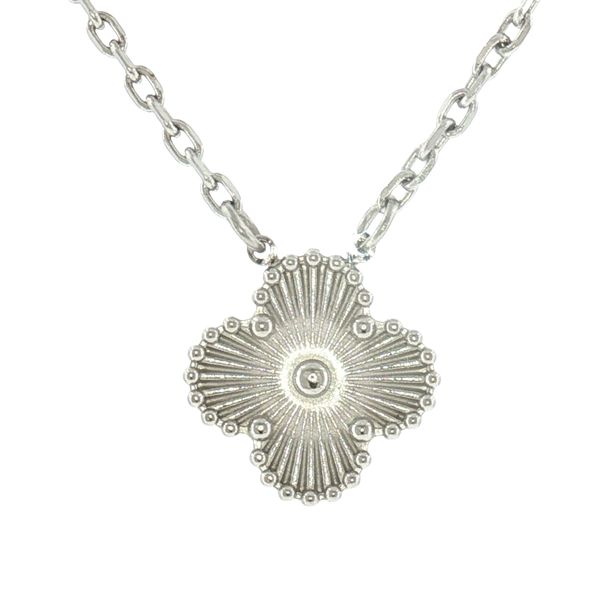 Radiant Symbol Style: Stainless Steel Clover Station Necklace Bryan Jewelry Prattville, AL