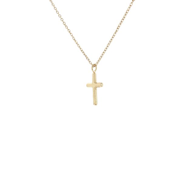 A Meaningful Classic: Children’s Gold IP Stainless Steel Cross Necklace Image 3 Bryan Jewelry Prattville, AL