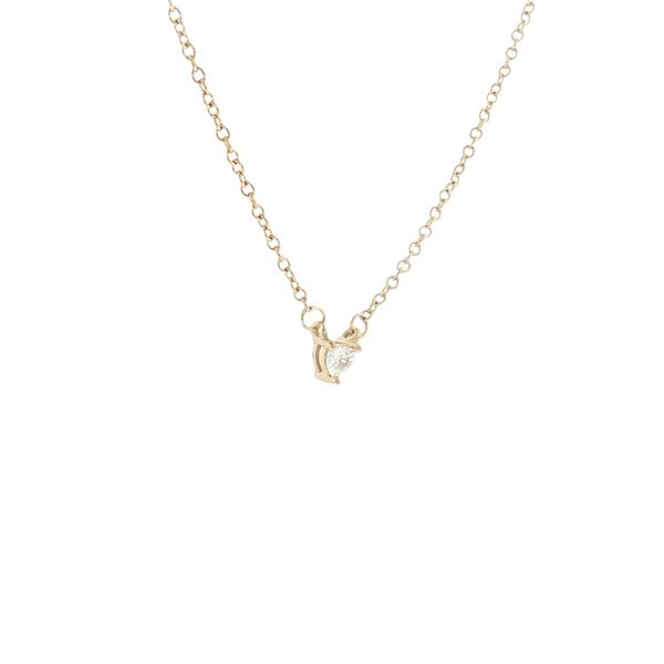 A Tiny Sparkle of Love: Children’s Gold IP Stainless Steel CZ Heart Necklace Image 2 Bryan Jewelry Prattville, AL