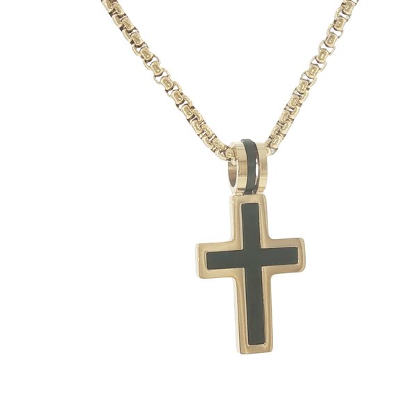 Bold Contrast Faith Cross: Stainless Steel IP Plated Cross Necklace Bryan Jewelry Prattville, AL
