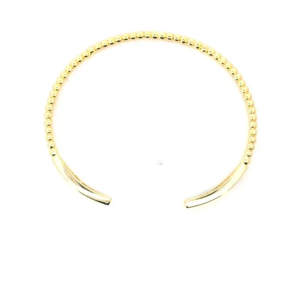 Gold-Plated CZ Open Cuff Bangle Image 5 Bryan Jewelry Prattville, AL