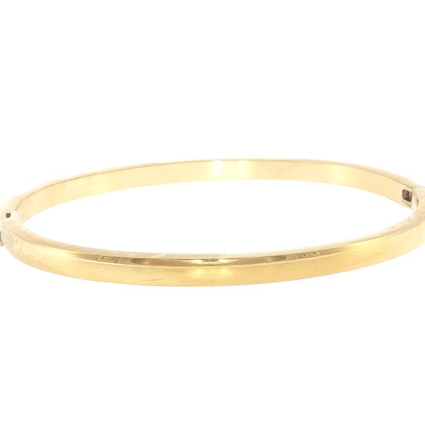 Polished Simplicity: Gold IP Stainless Steel High-Polish Bangle Bryan Jewelry Prattville, AL