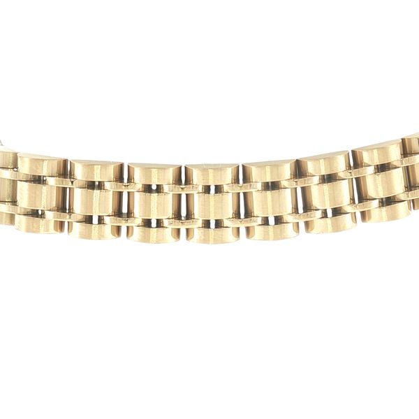 Bold Structure: Gold IP Stainless Steel Fancy Watch Link Bracelet Bryan Jewelry Prattville, AL