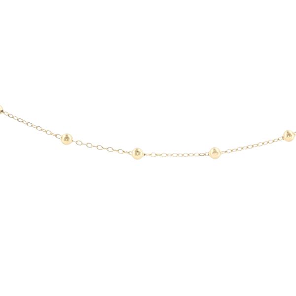 Effortless Shine: Gold IP Stainless Steel Ball Station Anklet Bryan Jewelry Prattville, AL