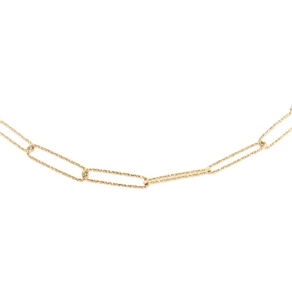 Subtle Sparkle Style: Gold IP Stainless Steel Diamond-Cut Open Link Anklet Bryan Jewelry Prattville, AL