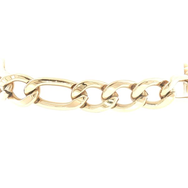 Bold Classic Link Style: Gold IP Stainless Steel 9.5mm 3-1 Figaro Bracelet Bryan Jewelry Prattville, AL