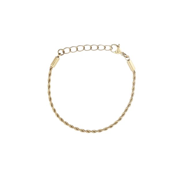 Sweet Classic Style: Children’s Gold IP Stainless Steel 2mm Rope Bracelet Bryan Jewelry Prattville, AL