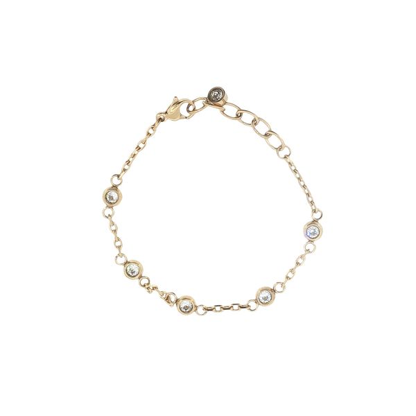 Sparkling Station Style: Children’s Gold IP Stainless Steel CZ Station Bracelet Bryan Jewelry Prattville, AL