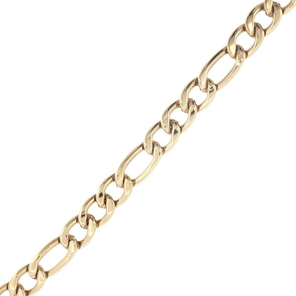 Bold Classic Link Style: Gold IP Stainless Steel 9.5mm 3-1 Figaro Bracelet Image 2 Bryan Jewelry Prattville, AL