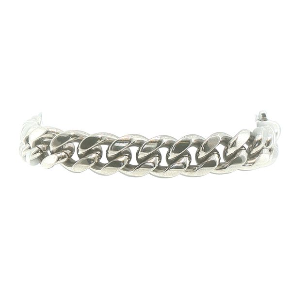 10mm Stainless Steel Curb Link Bracelet Image 3 Bryan Jewelry Prattville, AL