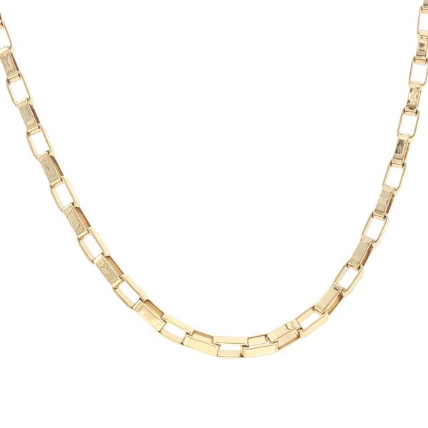 Bold Structure: Gold IP Stainless Steel Rectangular Box Chain – 22 Inches Bryan Jewelry Prattville, AL