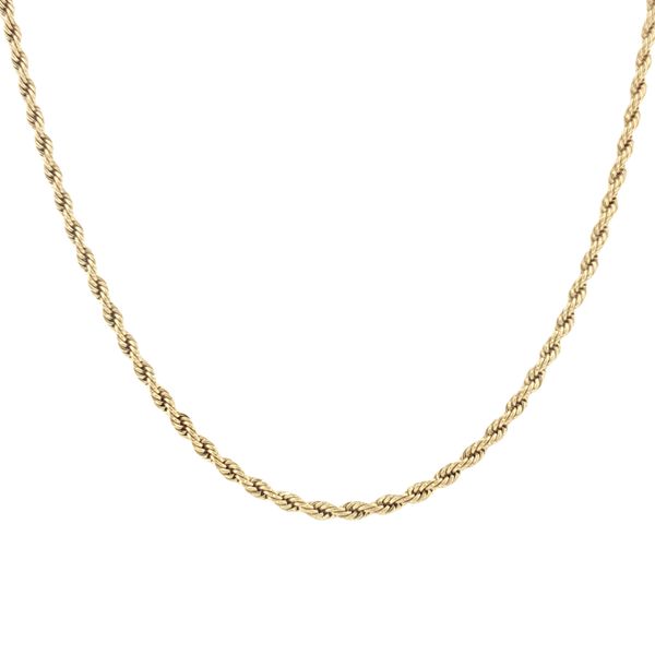 Everyday Classic: Gold IP Stainless Steel Rope Chain – 16 Inches Bryan Jewelry Prattville, AL