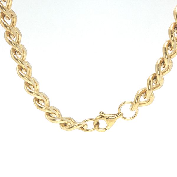 Gold Ion Plated Stainless Steel Curb Chain 20 Inch Image 2 Bryan Jewelry Prattville, AL