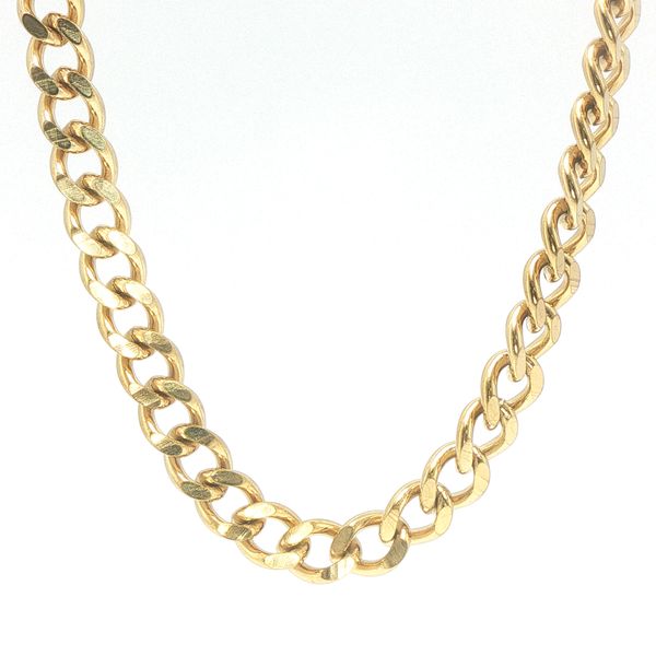 Gold Ion Plated Stainless Steel Curb Chain 20 Inch Bryan Jewelry Prattville, AL