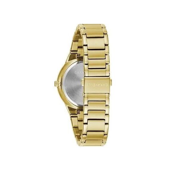 Men’s Caravelle Yellow-Tone Black Dial Chronograph Watch Image 2 Bryan Jewelry Prattville, AL