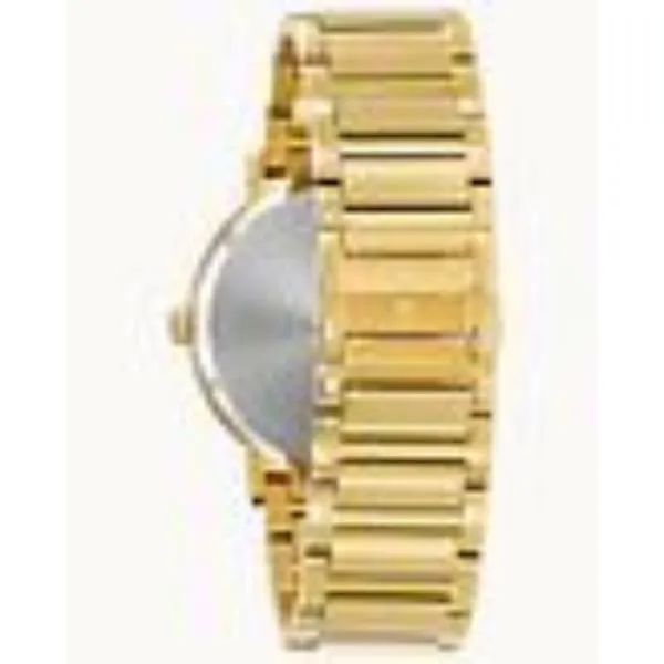 Men's Bulova with 3 diamond markers- Wrist Watch with Yellow Finish Image 2 Bryan Jewelry Prattville, AL