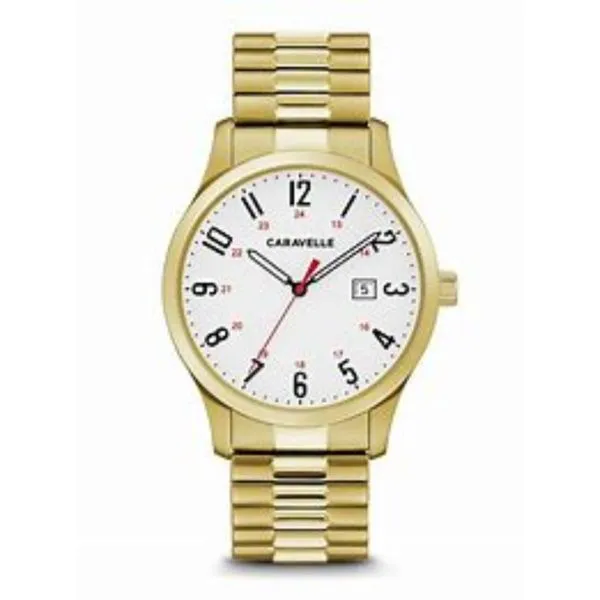 Men's Traditional-Caravelle-24 Hour Dial-Date Function-Stretch Band Bryan Jewelry Prattville, AL