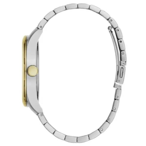 Mens Caravelle by Bulova Two-tone Stainless Crystal Accent Wrist Watch Image 2 Bryan Jewelry Prattville, AL