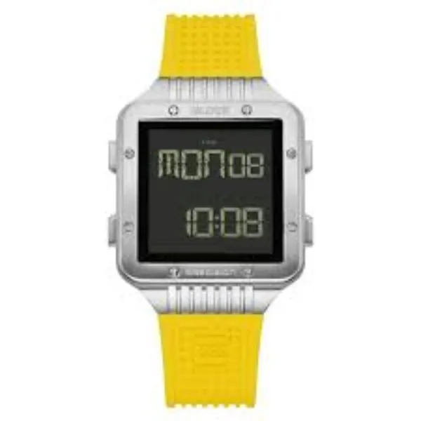 Glock chronograph silver steel case w/yellow silicone strap water resist to 100m Bryan Jewelry Prattville, AL