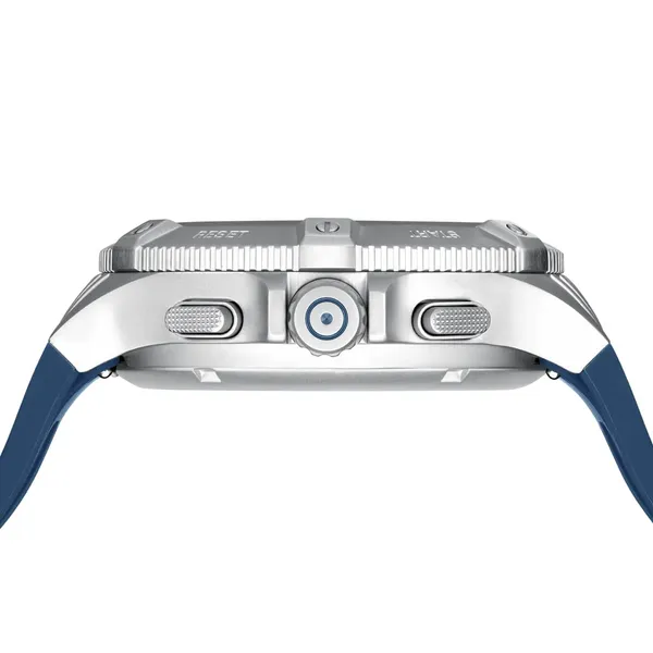 Glock chronograph 44mm steel case blue silicone strap water resist to 100m Image 3 Bryan Jewelry Prattville, AL