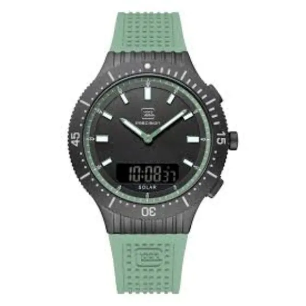 Glock solar chronograph 46mm black steel case w/green silicone strap Bryan Jewelry Prattville, AL
