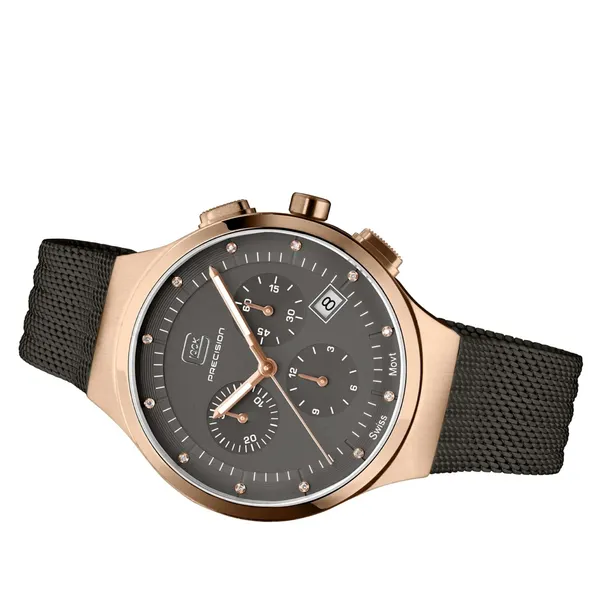 Swiss mvmt Chronograph w/12 diamonds water resist to 100m-Glock Image 3 Bryan Jewelry Prattville, AL