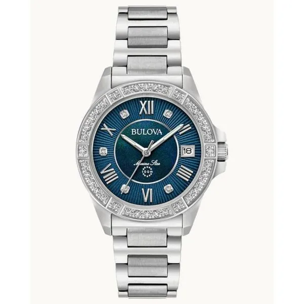 Marine Star w/29 diamonds blue MOP dial & SS case Bryan Jewelry Prattville, AL