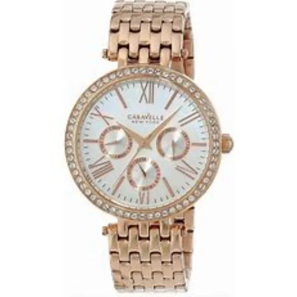Caravelle by Bulova Rose Tone Mother of Pearl Dial Wrist Watch Bryan Jewelry Prattville, AL