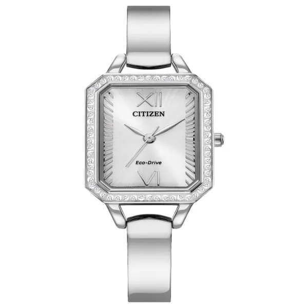 Citizen Eco-drive Silhouette Crystal Silver-tone Bracelet watch Bryan Jewelry Prattville, AL