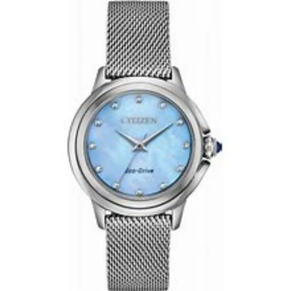 Citizen CECI Ladies Eco-Dive Blue Dial with Mesh Bracelet Bryan Jewelry Prattville, AL