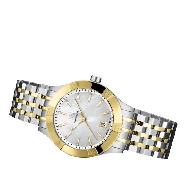 36mm Swiss movement with mother of pearl & 12 diamonds water resist to 100m Image 3 Bryan Jewelry Prattville, AL