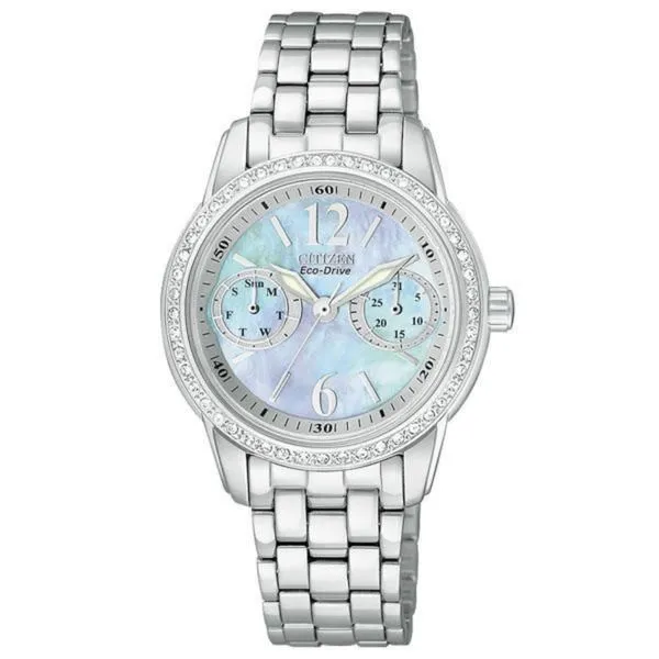 Citizen Silhouette Eco-Drive Stainless Steel Crystal and Mother of Pearl watch Bryan Jewelry Prattville, AL