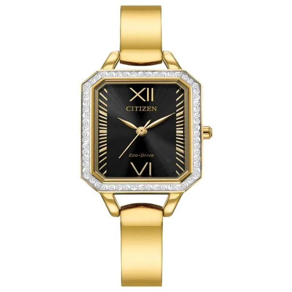 Citizen Eco-Drive Silhoutee Crystal Gold-tone Bracelet watch Bryan Jewelry Prattville, AL