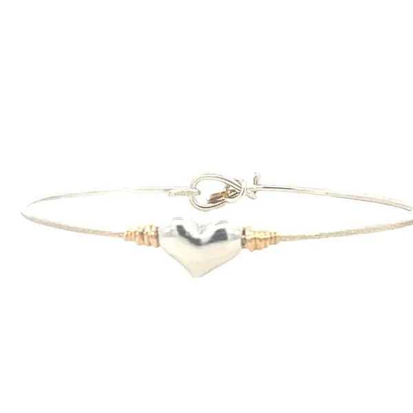 Earth Grace Puffed heart bracelet sterling silver -7 inch Bryan Jewelry Prattville, AL