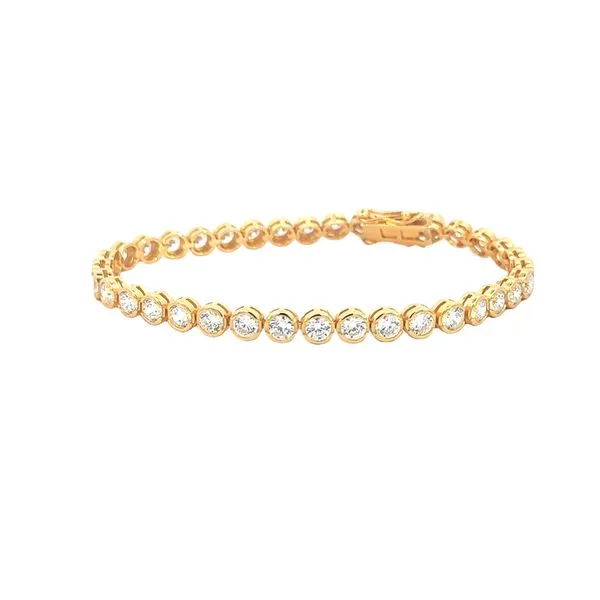 Yellow Plated Sterling CZ tennis bracelet Image 2 Bryan Jewelry Prattville, AL