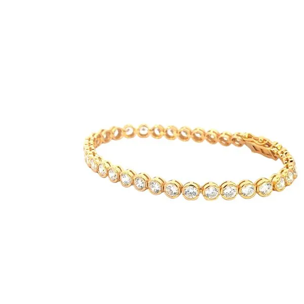 Yellow Plated Sterling CZ tennis bracelet Image 4 Bryan Jewelry Prattville, AL