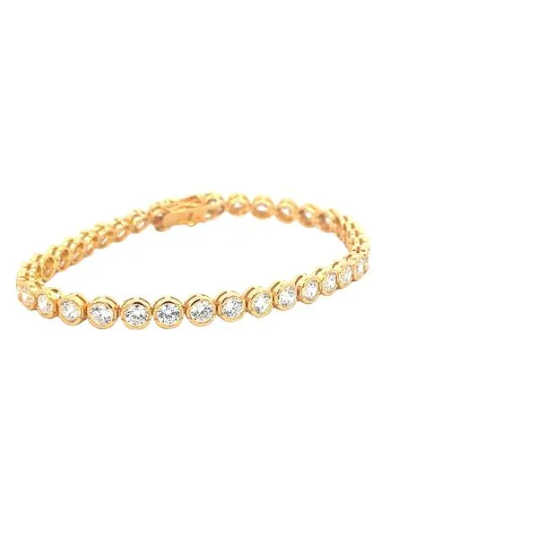 Yellow Plated Sterling CZ tennis bracelet Image 3 Bryan Jewelry Prattville, AL