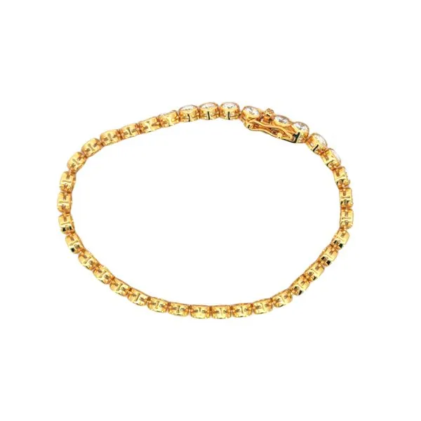 Yellow Plated Sterling CZ tennis bracelet Image 5 Bryan Jewelry Prattville, AL