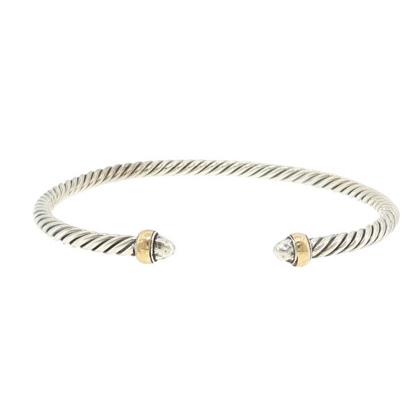 Classic Simplicity: Sterling Silver and 18kyTwisted Cable Cuff Bracelet Bryan Jewelry Prattville, AL