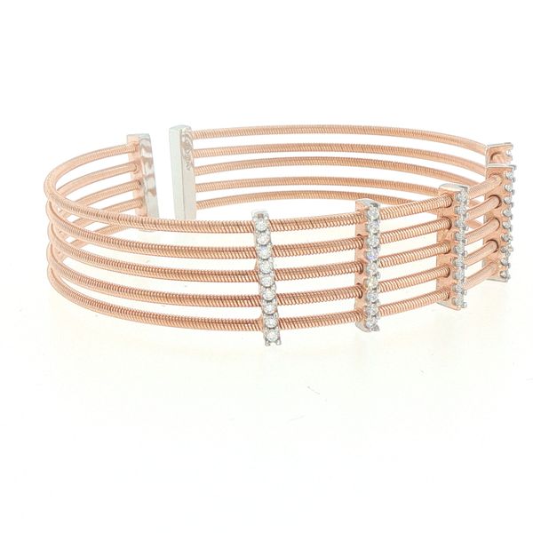 Multi Cable Cuff Bracelet with Vertical Bars Image 2 Bryan Jewelry Prattville, AL