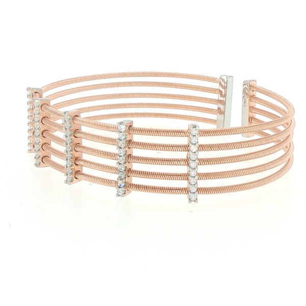 Multi Cable Cuff Bracelet with Vertical Bars Image 3 Bryan Jewelry Prattville, AL