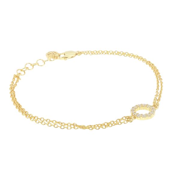 Biella Gold-Plated CZ Bracelet Image 2 Bryan Jewelry Prattville, AL