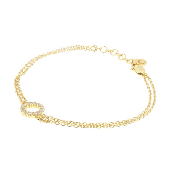 Biella Gold-Plated CZ Bracelet Image 3 Bryan Jewelry Prattville, AL