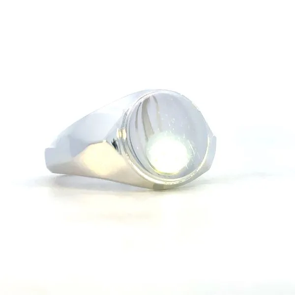 Gabriel Fashion-Sterling Silver Round Signet Ring Image 4 Bryan Jewelry Prattville, AL