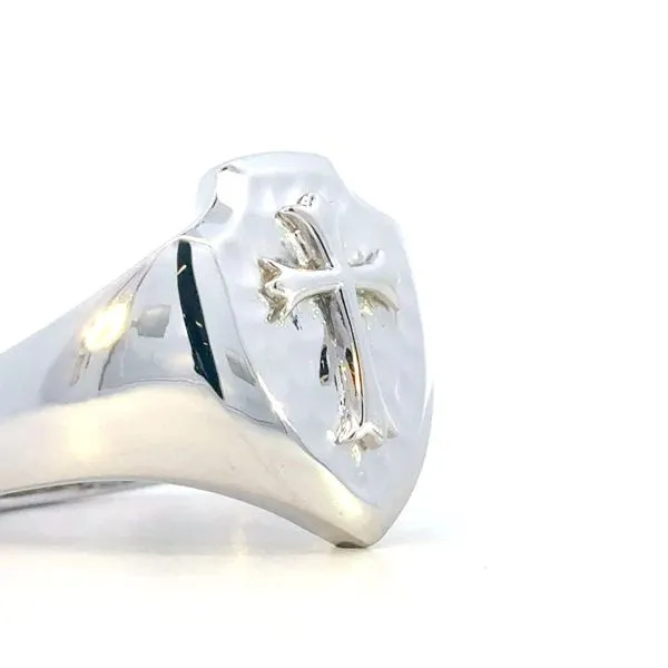 Gabriel Fashion-Sheild Ring with raised Cross Image 2 Bryan Jewelry Prattville, AL