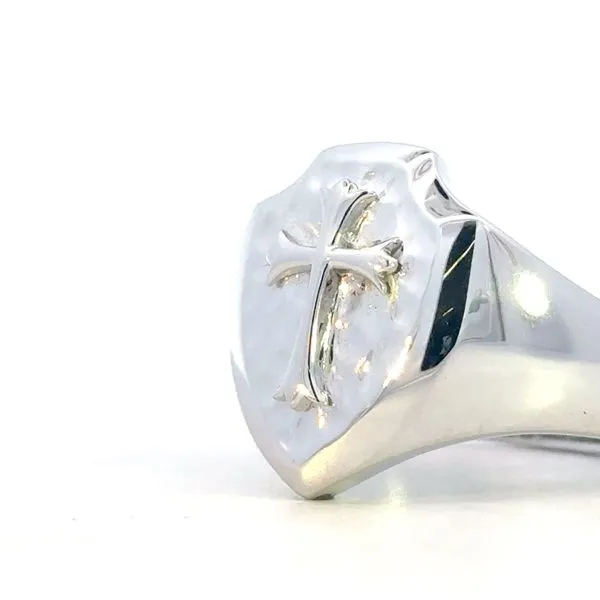 Gabriel Fashion-Sheild Ring with raised Cross Image 3 Bryan Jewelry Prattville, AL