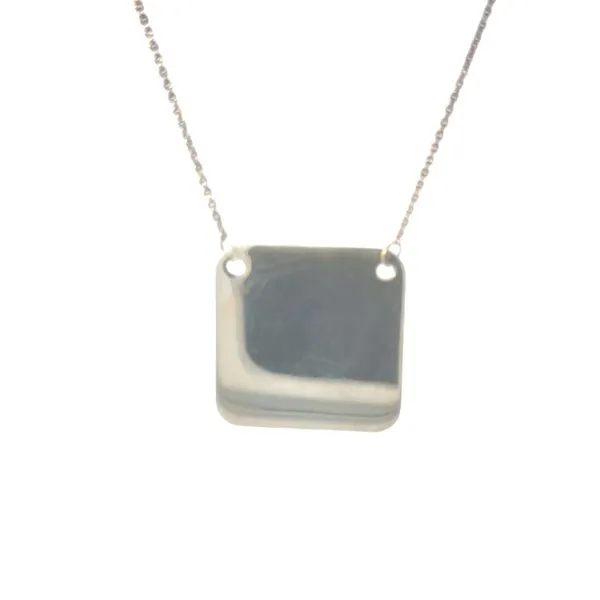 Sterling Silver Engravable Pendant Image 3 Bryan Jewelry Prattville, AL
