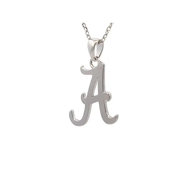 Script A Pendant in sterling silver Image 3 Bryan Jewelry Prattville, AL