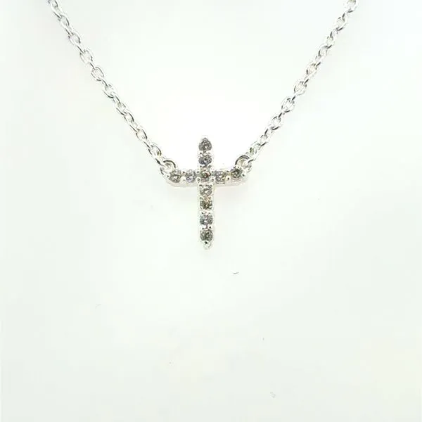 CZ  silver cross pendant Image 2 Bryan Jewelry Prattville, AL